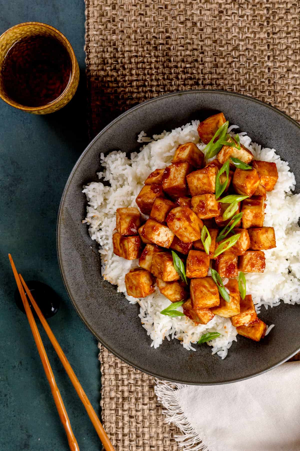 Crispy Vegan Tofu with Teriyaki BBQ Sauce Friendly Vegan Kitchen